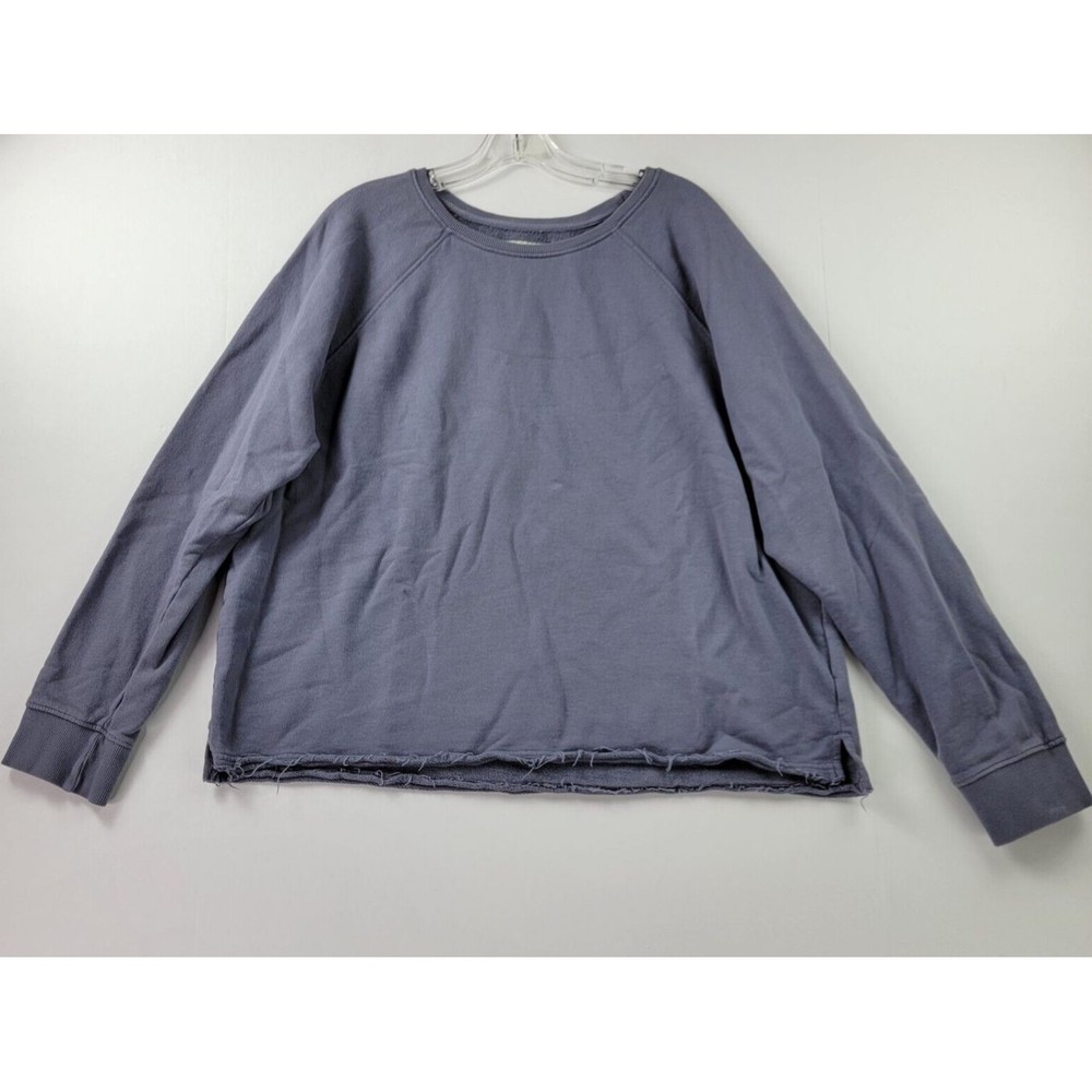 Pact Sweatshirt Women XL Lilac Long Sleeve Stretch Organic Cotton Crew Neck